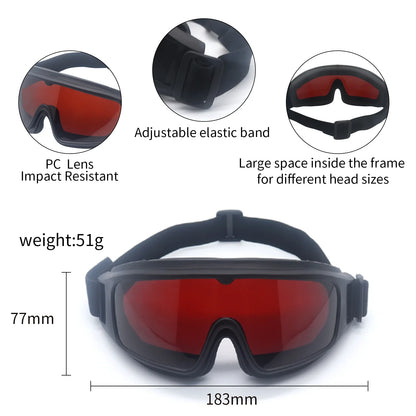 190-2000nm Laser Safety Glasses — Certified Diode Laser Protective Goggles