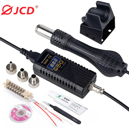 JCD 750W Heat Gun – Digital Display Micro Rework Soldering Station & Hot Air Gun for Welding & Repair, Model 8858