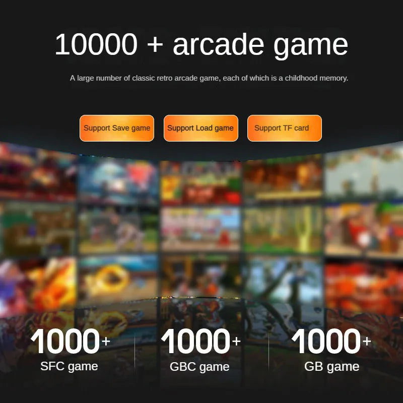 DY19 Mini Game Power Bank | Portable Retro Handheld Game Console | 6000mAh Capacity | 3.2 Inch Soft Light Color Screen | Includes 10000+ Games