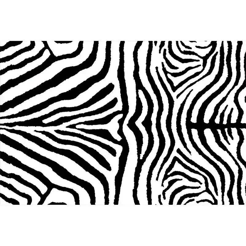 Light Luxury Black & White Plaid Rug — Fluffy Soft Carpet for Bedroom, Living Room, Study, and Home Decor