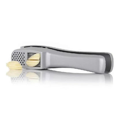 Premium Zinc Alloy Garlic Press & Chopper - Manual Kitchen Gadget for Effortless Garlic Preparation