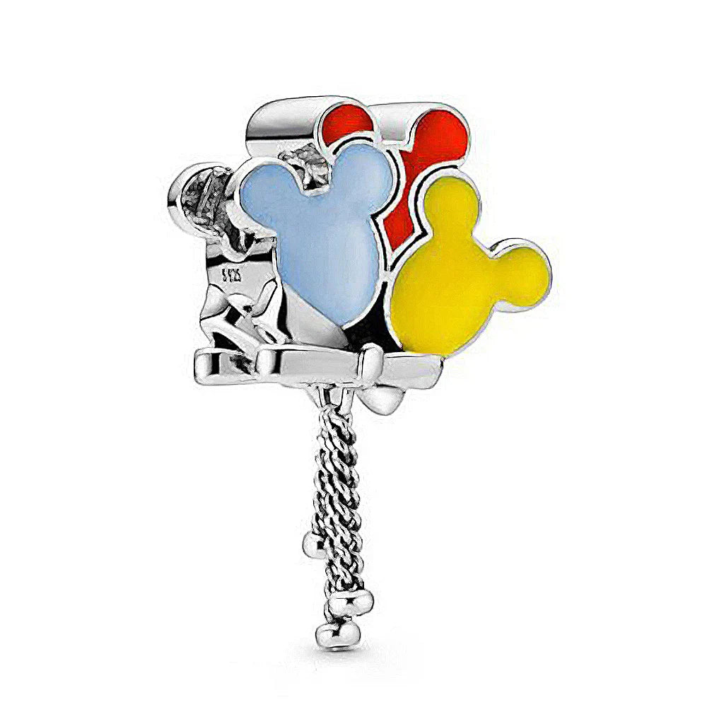 MINISO League of Legends Mickey & Minnie 925 Sterling Silver Charm – Beads Fit for Pandora Bracelet, Ladies Jewelry