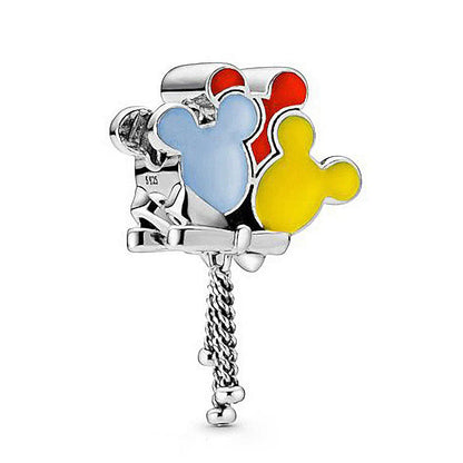 MINISO League of Legends Mickey & Minnie 925 Sterling Silver Charm – Beads Fit for Pandora Bracelet, Ladies Jewelry