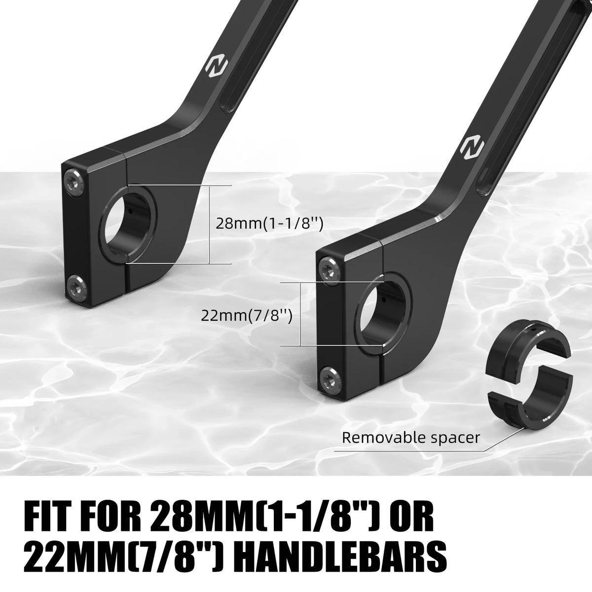 12mm Motorcycle GPS Navigation Holder - Universal Bar Clamp Mount for Garmin Zumo XT2 & Quad Lock