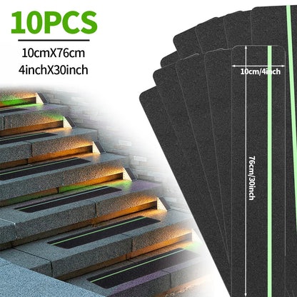 Glow in the Dark Anti-Slip Grip Tape Green Non-Skid Abrasive Adhesive Traction Tape for Stair Safety Treads & Steps