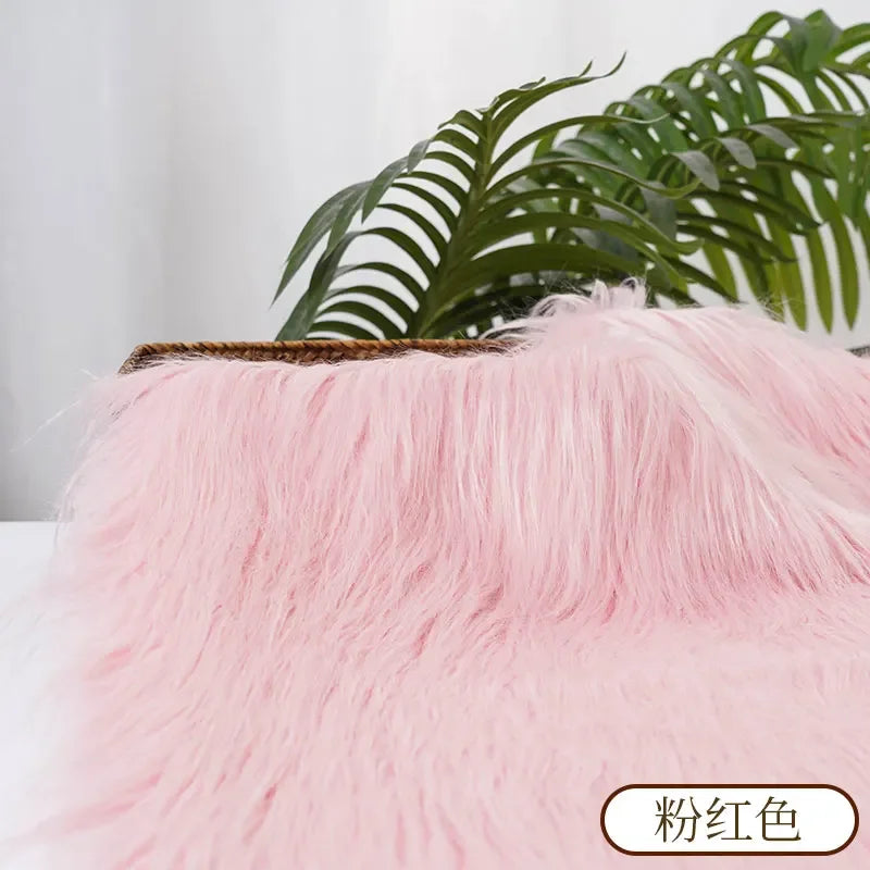 25x45cm Long Hair Faux Fur Fabric — DIY Animal Suit, Doll Hair, Beard Craft Material for Patchwork, Garment Sewing Accessories