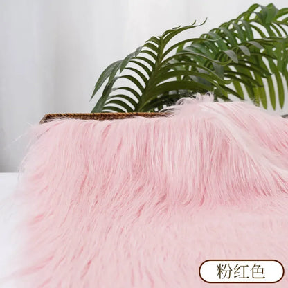 25x45cm Long Hair Faux Fur Fabric — DIY Animal Suit, Doll Hair, Beard Craft Material for Patchwork, Garment Sewing Accessories
