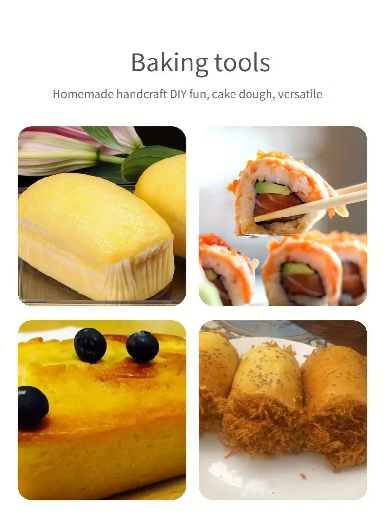 Food-Grade Silicone 4-Grid Bread Mold – Two-Color Rectangular Baking Pan for French Cakes, High-Temperature Resistant