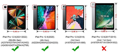 Magic Keyboard Case for iPad Air & Pro – Backlit Keyboard Cover for 11" & 12.9" (2024 M2, 7th-10th Gen)