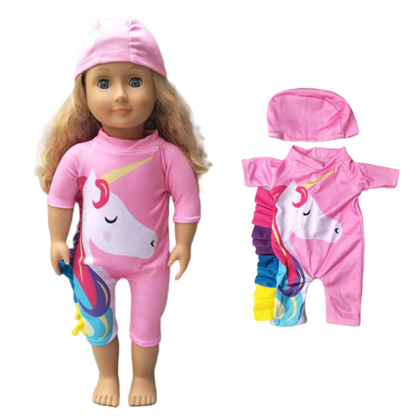 Baby Doll Bikini Outfit — Fits 43cm Born Bebe and 18-Inch American Dolls, Doll Clothes Set