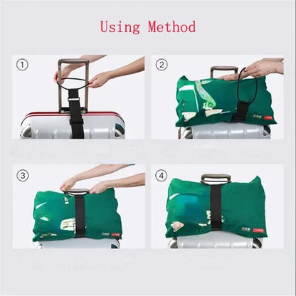 Adjustable Luggage Strap with Elastic Shoulder Pad – Travel Safety Belt & Secure Luggage Accessory