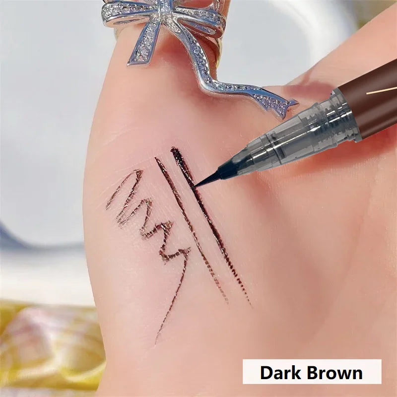 Ultra-Fine Waterproof Eyebrow Pencil & Sweat-Proof Liquid Eyeliner – Professional Dual-Purpose Durable Makeup Tool