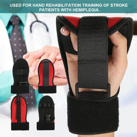 Finger Rehabilitation Training Gloves – Black Hand Support Fixed Therapy Gloves for Fist Strength Recovery & Finger Exercise Aid
