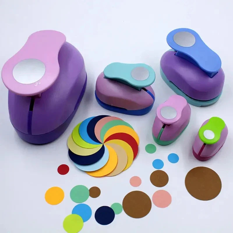 8–50mm Random Color Circle Punch – DIY Embossing & Scrapbooking Paper Cutter Round Hole Punch