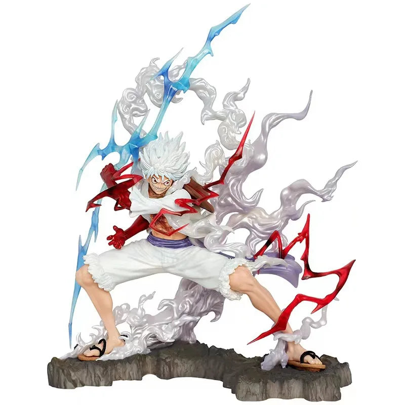 25cm One Piece Raiden Five Gear Nica Lightning Luffy Action Figure – Collectible Statue Toy for Decoration & Gifts