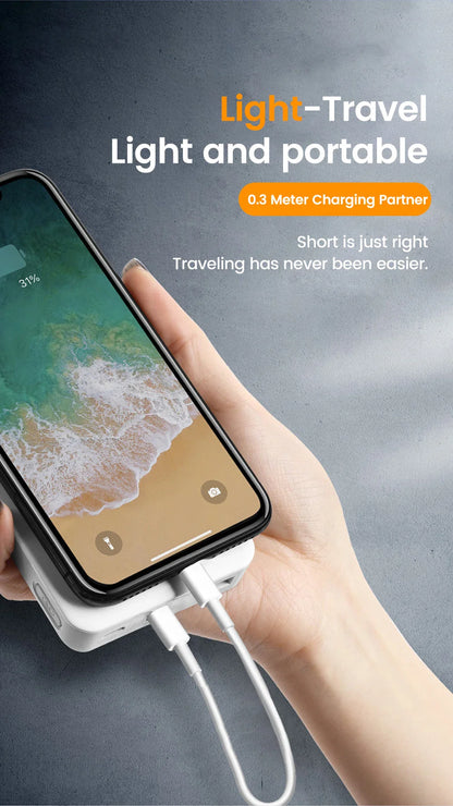 30cm USB-C to USB-C Fast Charging Cable – Compatible with iPhone 15, Xiaomi, Samsung, Huawei & Power Banks