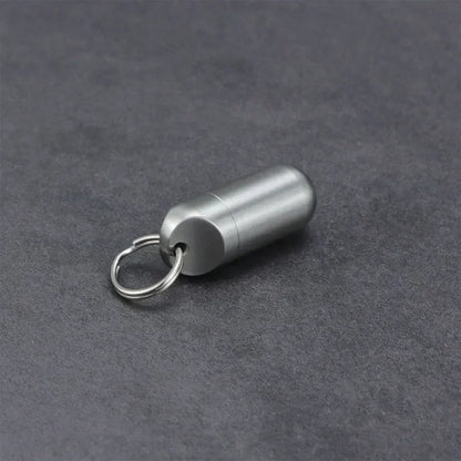 Portable Waterproof Metal Capsule Box – Mini Stainless Steel Pill Case Holder for Medicine, EDC Tool, and Seal Bottle