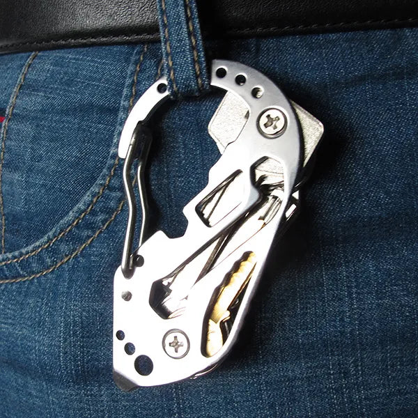 Portable Key Holder Keyring Wallet - EDC Pocket Key Organizer with Bottle Opener for Outdoor Sports, Car Key Chain Collector