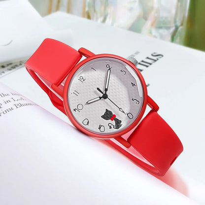 Women’s Casual Quartz Watch – Silicone Strap Wristwatch Gift for Ladies