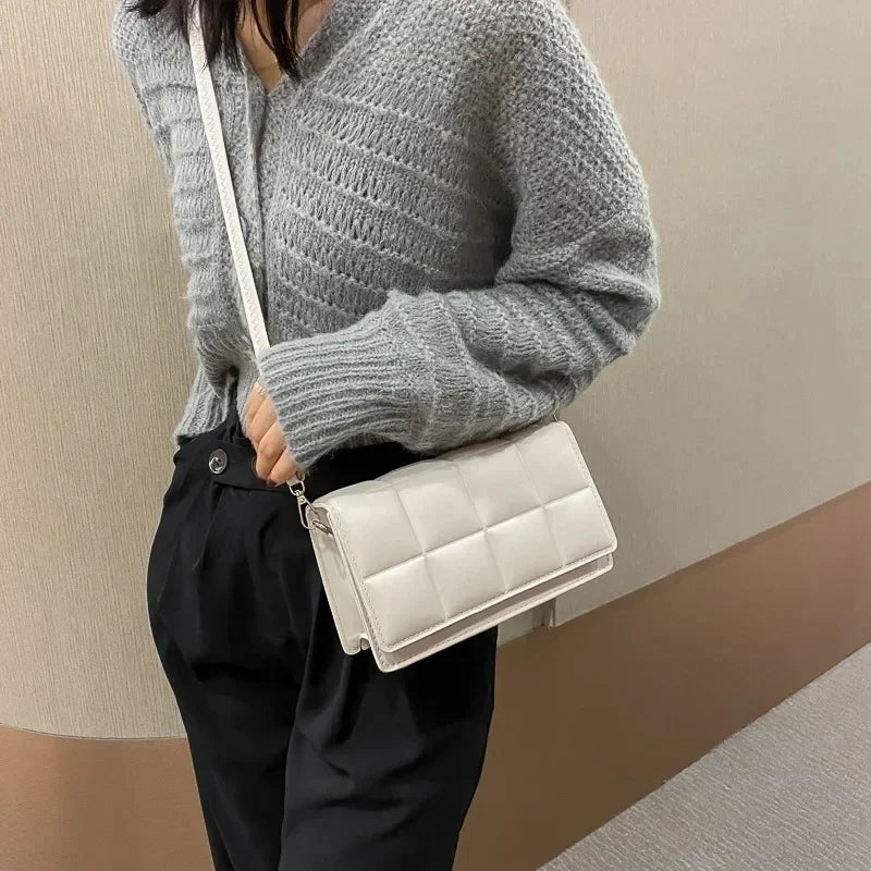 Fashion Brand Designer Women’s Shoulder Bag – Small PU Leather Crossbody, Classic Handle Handbag