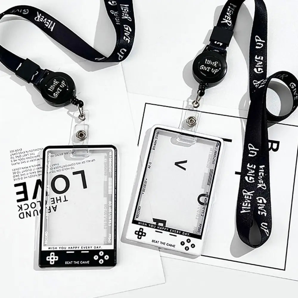 Kpop Card Holder — Fashion Transparent Student ID & Photocard Protector with String for Kids & Idol Fans