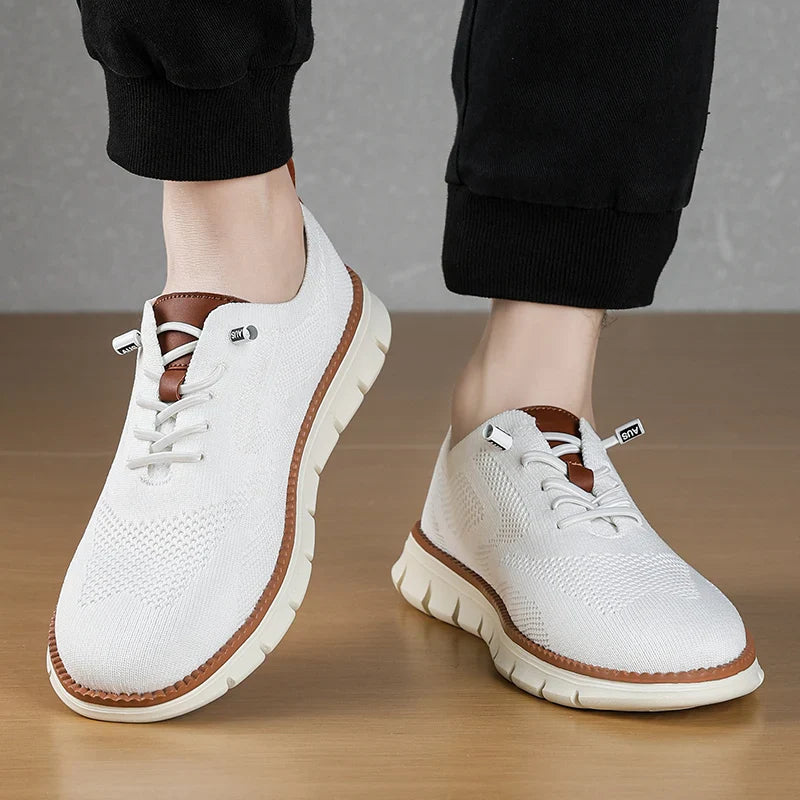 Men's Casual Sports Shoes - Anti-Slip, Wear-Resistant, Breathable Cushioning with Color Blocking Design
