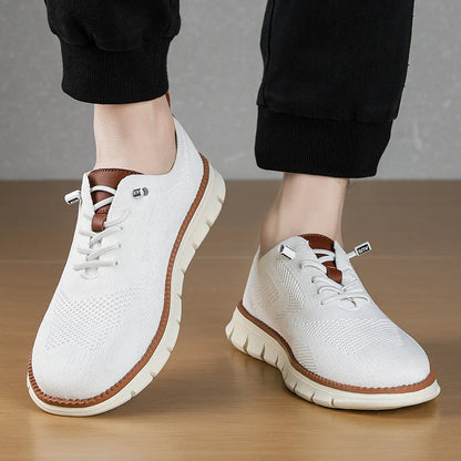 Men's Casual Sports Shoes - Anti-Slip, Wear-Resistant, Breathable Cushioning with Color Blocking Design