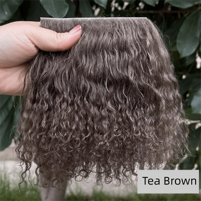 Mongolia Fur Sheepskin Curly Hair Extensions — Cute Wool Texture Wigs for SD, Blyth & BJD Dolls