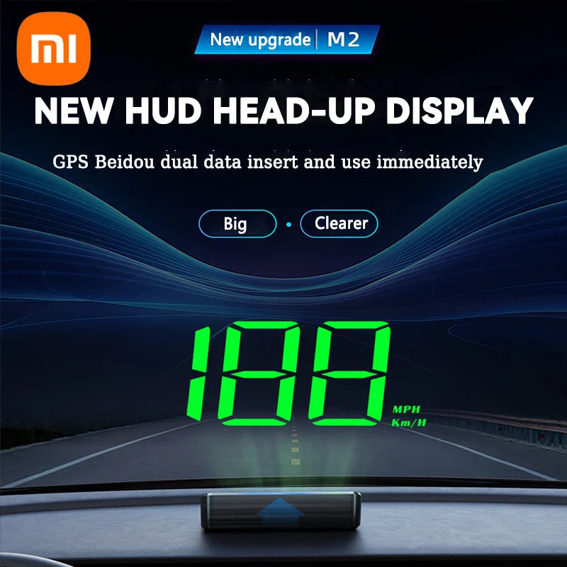 Xiaomi Car HUD Speedometer – Digital GPS Compass Head-Up Display Windshield Projector Multifunctional Accessory