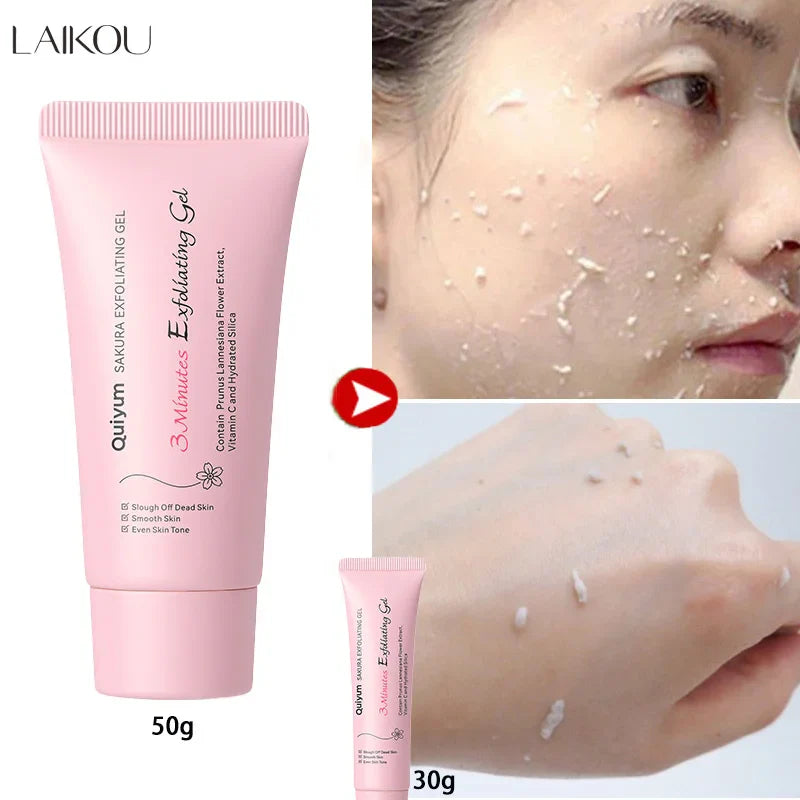 Sakura Exfoliating Peeling Gel — Moisturizing Nourishing Facial Scrub Cream for Skin Care, 30g/50g