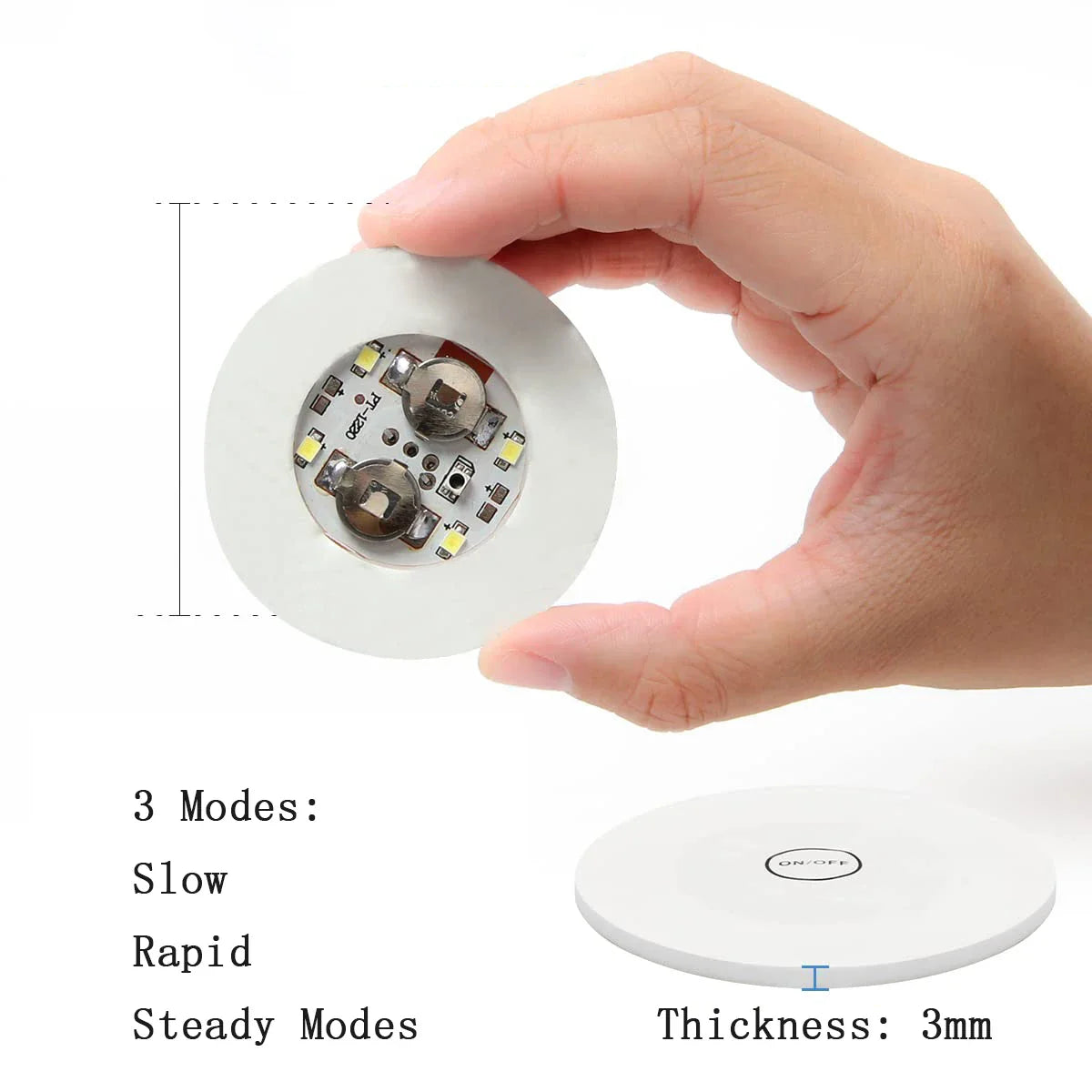 LED Wine Bottle Coasters — Colorful Glowing Stickers for Bar, Wedding, Party Lighting Decor (1/10/20/50PCS)