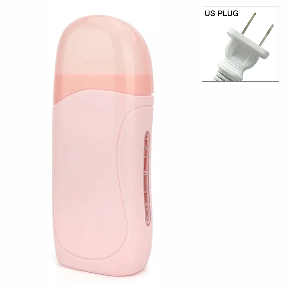 Unisex Hot Roll-On Wax Hair Removal Kit with Depilatory Cream, Wax Heater & Cartridge Warmer – Professional Waxing Set