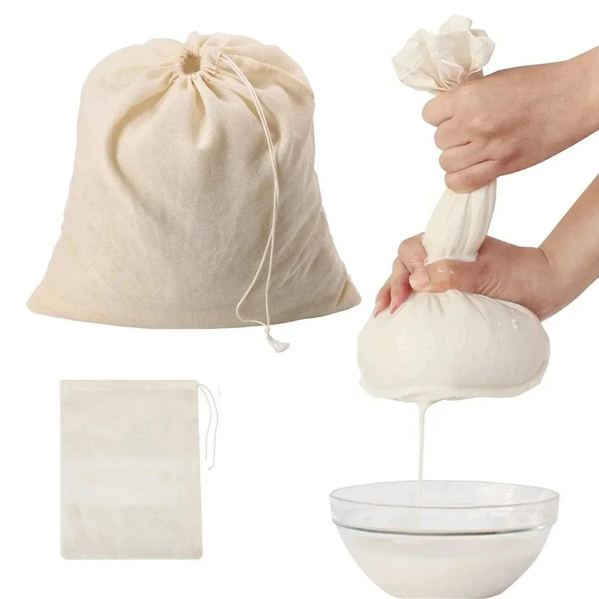 Cotton Gauze Kitchen Cloth – Multi-Purpose Filter for Tofu, Cheese, Butter, Milk & Coffee, Home & Dining Tool
