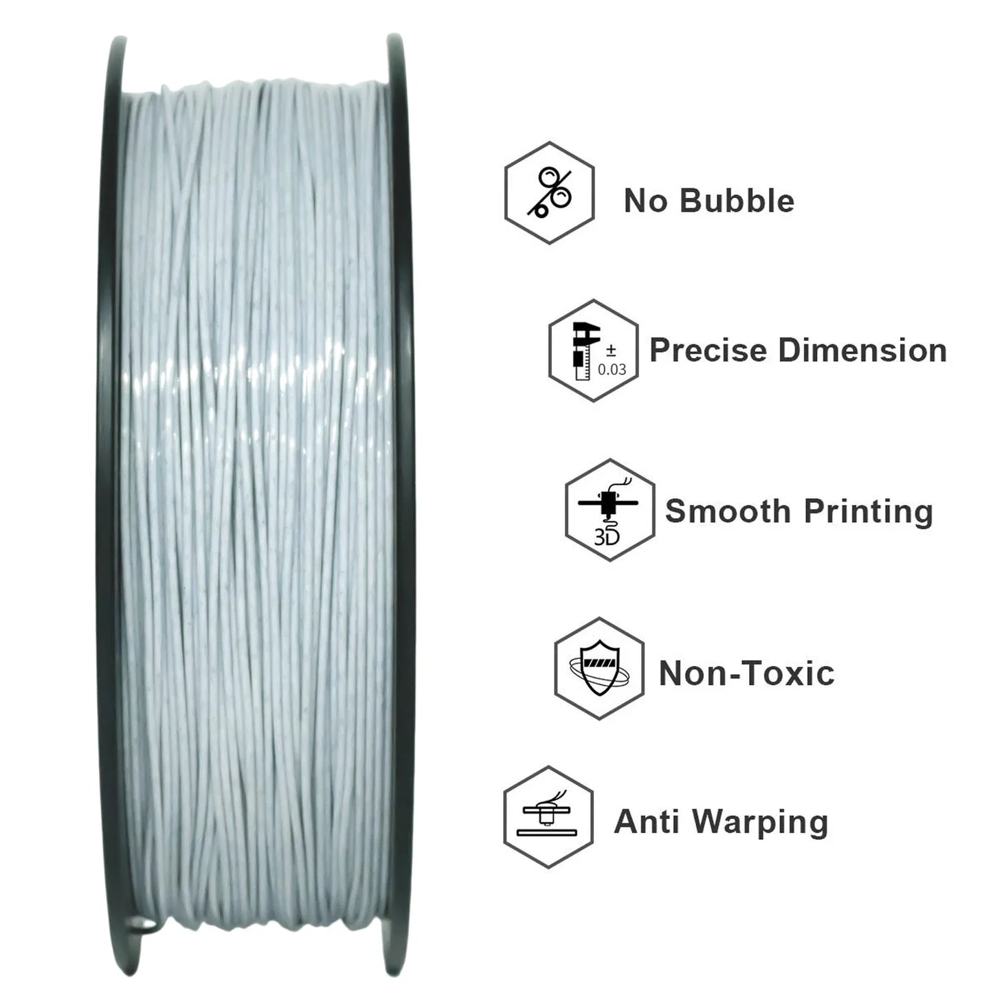 Geeetech Like Marble PLA 3D Printer Filament 1kg 1.75mm — Tangle-Free 3D Printing Wire with Vacuum Packaging