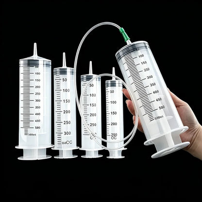 20–550ml Large Capacity Syringe - Durable Oil Extractor & Glue Dispensing Tool for Laboratory Use