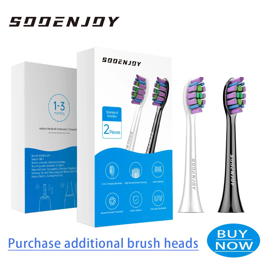 SOOENJOY Sonic Electric Toothbrush NB-1 — Smart LCD Display, DIY Mode, Automatic Teeth Cleaner for Adults