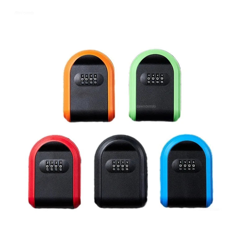 4-Digit Combination Wall Mounted Key Storage: Secure Plastic Lock Box for Home and Office - Indoor/Outdoor Key Safe Solution