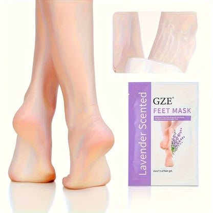 GZE Foot Peel Mask – Exfoliating Dead Skin & Callus Remover for Dry, Cracked Heels, Deep Moisturizing Feet Care Treatment