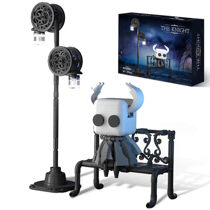 370PCS Hollow Knight Building Blocks Set – Ghost Model with Street Lighting, DIY Educational Toy for Kids