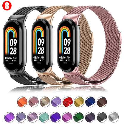 Metal Stainless Steel Strap for Xiaomi Mi Band 8 & 9 – Replacement Smart Bracelet Watchband