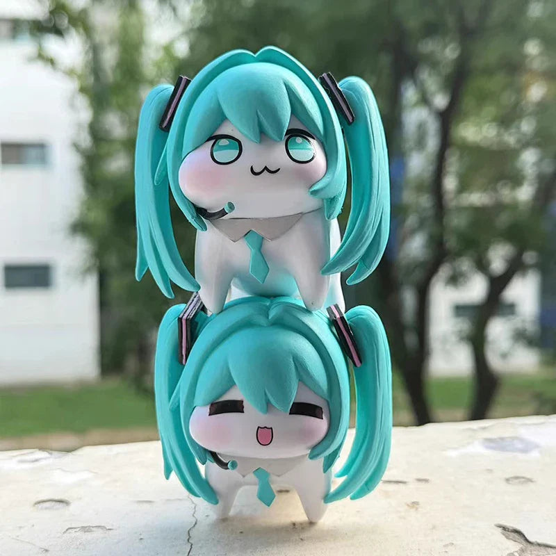 7cm Hatsune Miku Q Version Action Figure – Kawaii PVC Anime Desktop Decoration Toy