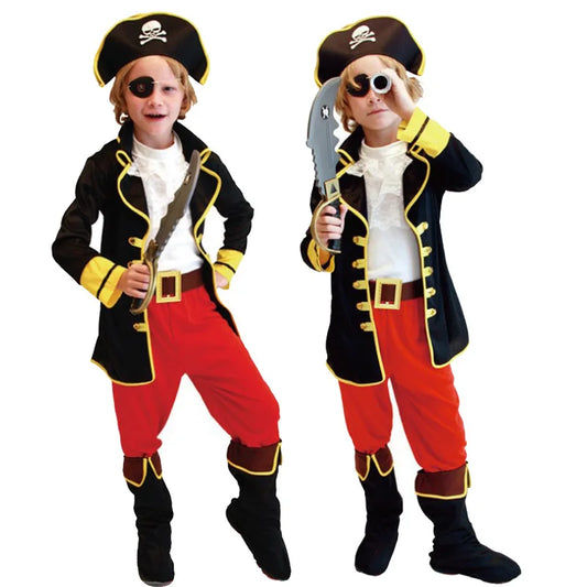 Halloween Kids Pirate Costume – Boys’ Fantasia Infantil Cosplay Outfit for Children