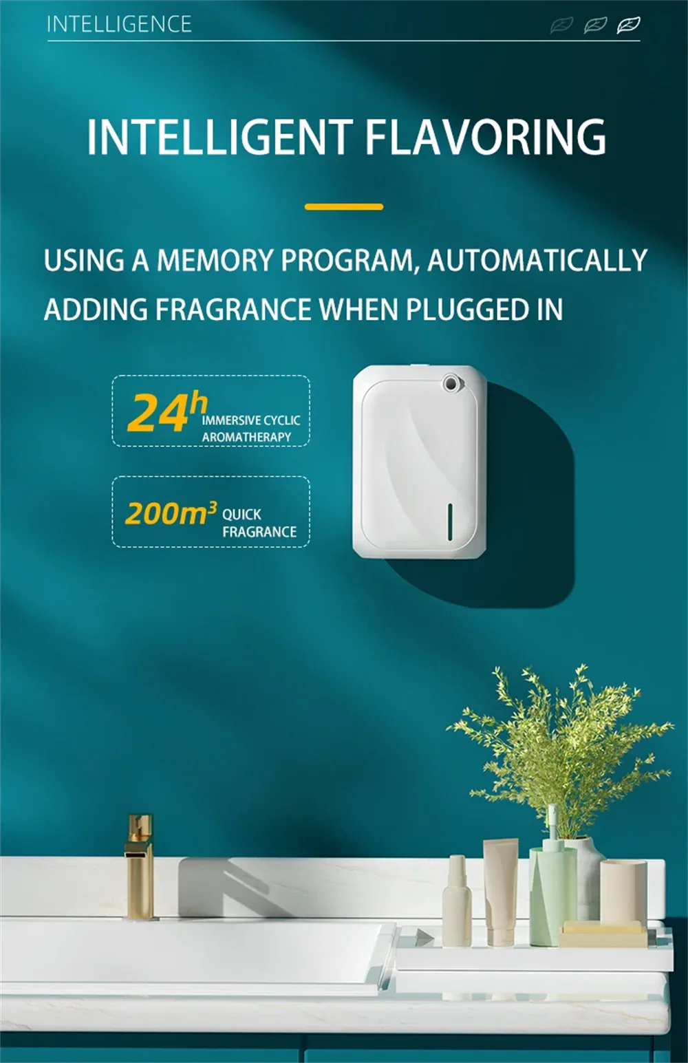 Aroma Diffuser Scent Machine – Bluetooth APP-Controlled Fragrance Distributor with 200m³ Coverage for Home