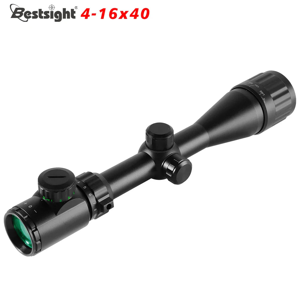 4-16x40 AOE Hunting Riflescope — Red & Green Illuminated Dot Scope for Airsoft & Sniper Rifles