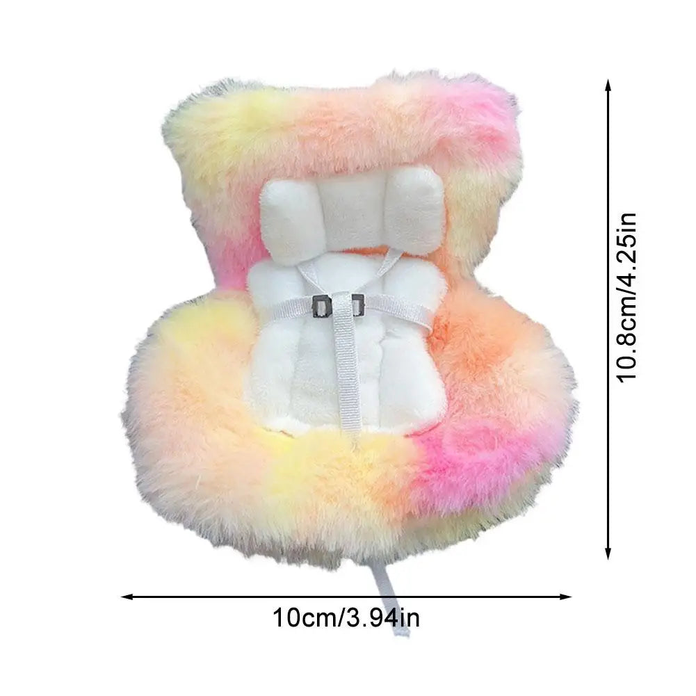 17cm Doll Seat Mini Sofa – Labubu Car Air Outlet Decoration & Doll Accessory Gift