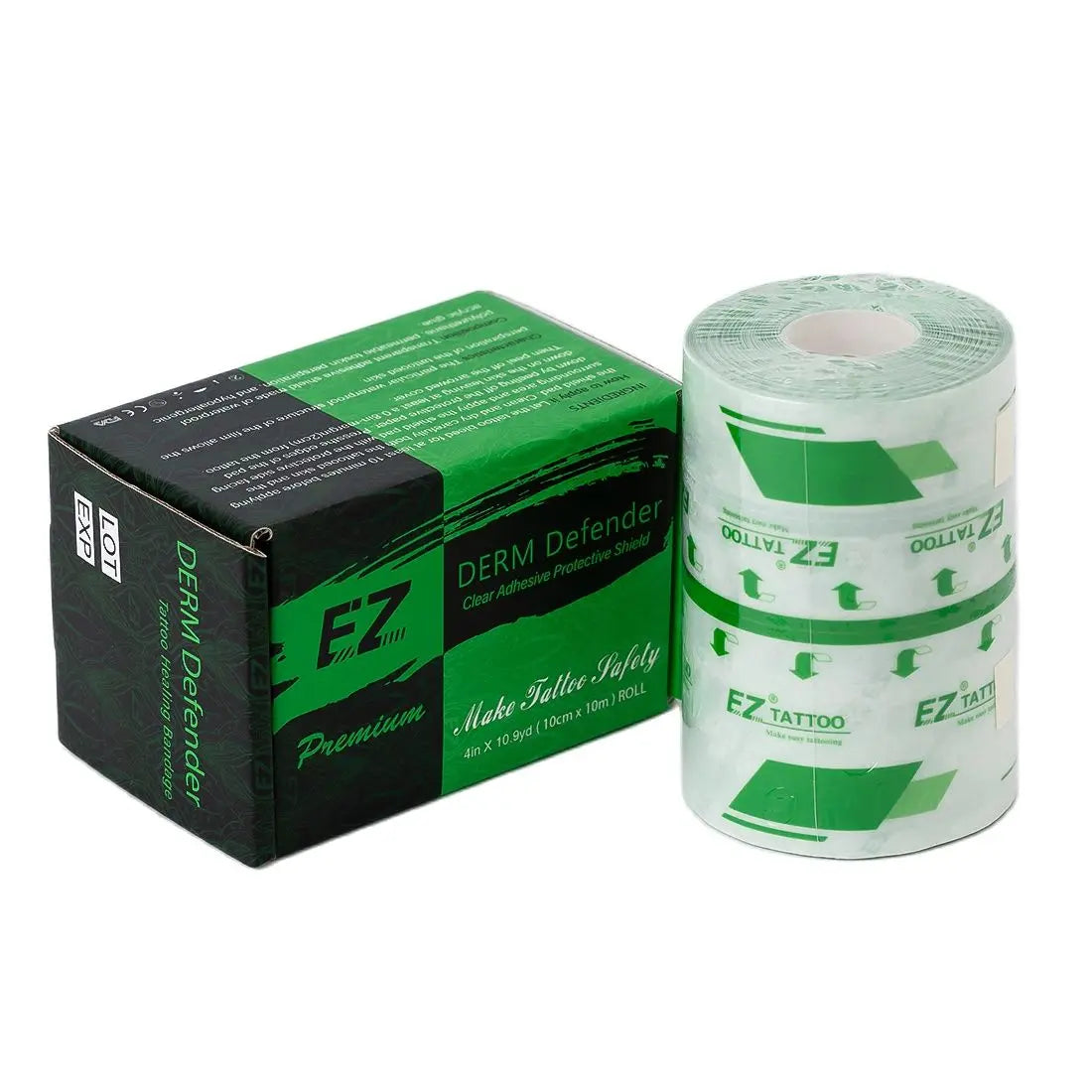 EZ Waterproof Tattoo Film – Aftercare Adhesive Bandage for Skin Healing & Protection, Derm Defender
