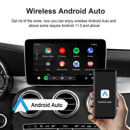Android 13 AI Box – Wired to Wireless CarPlay and Android Auto Adapter with WiFi, YouTube and Netflix, Smart AI Box with Built-in Play Store