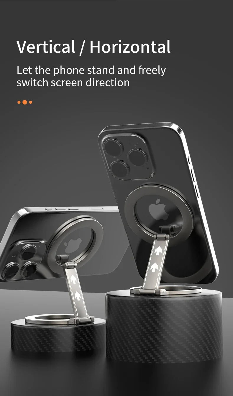 Double-Sided Magnetic Phone Ring Holder – MagSafe Kickstand, Magnet Grip for iPhone 16/15/14, Huawei & Xiaomi