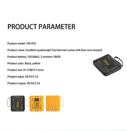 Xiaomi 50000mAh Mini Power Bank – Compact 4-in-1 High Capacity Charger with QC3.0 & PD20W for iPhone