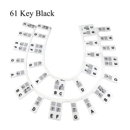 Miwayer Piano Keyboard Stickers - Removable 61/88 Key Note Labels for Beginner Piano Learning Guide